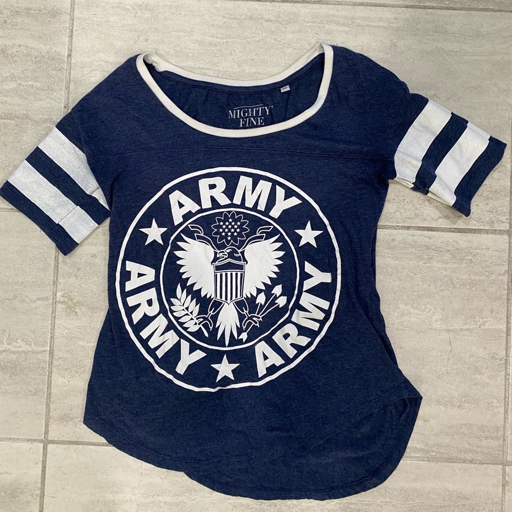 Mighty Fine Army graphic tee shirt